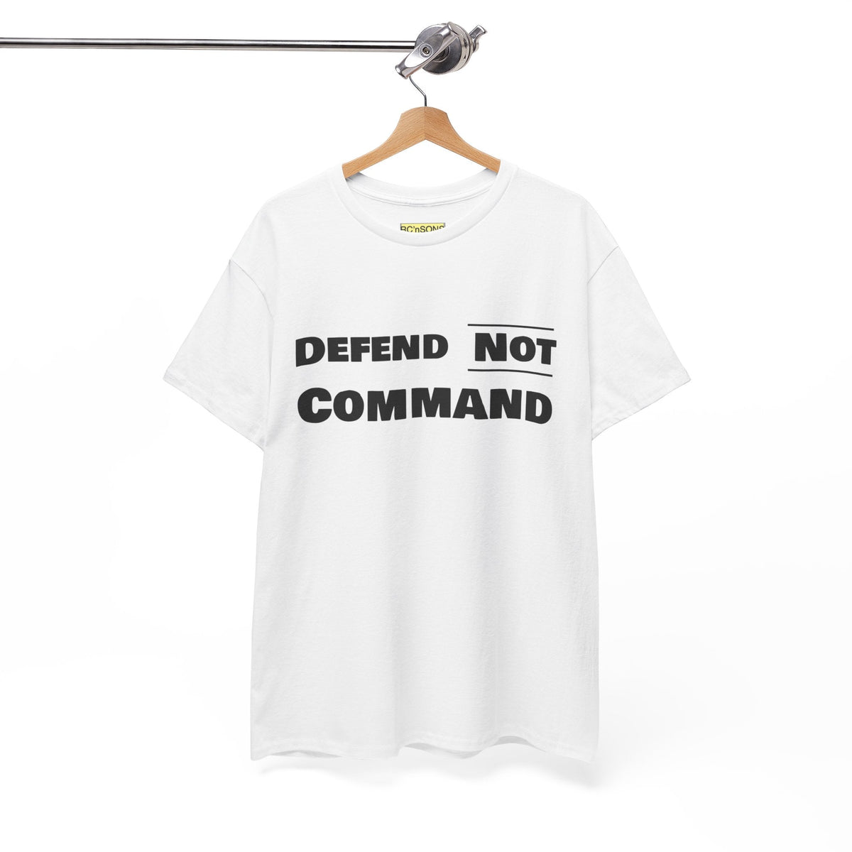 Defend Not Command Unisex Heavy Cotton Tee, Motivational T-Shirt, Statement Shirt, Unique Gift, Casual Wear, Everyday Tee Printify