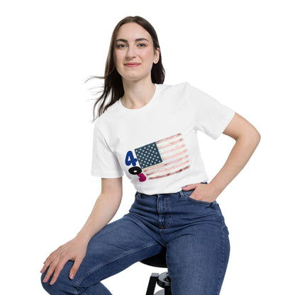 USA Flag Short-Sleeve T-Shirt, Patriotic Tee for Independence Day, Casual Wear, Gift for Veterans, Summer Style Printify