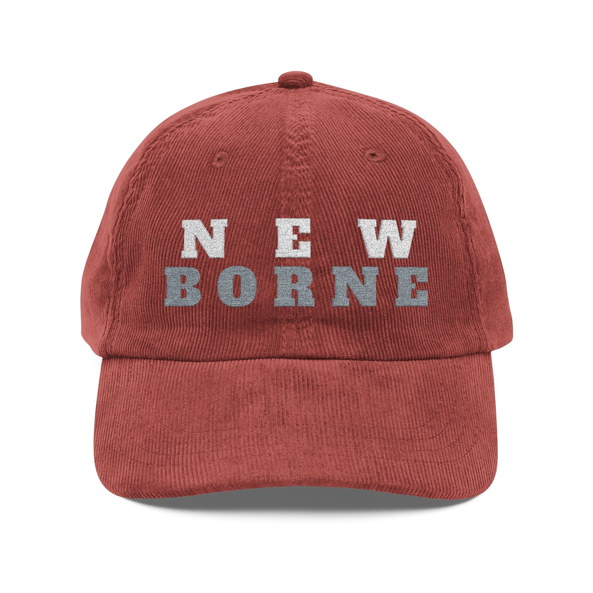 Cap Vintage Corduroy Embroidered Hat - New Borne Design Printify
