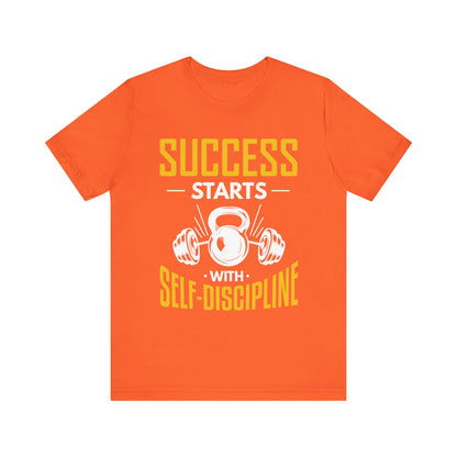 Le succès commence par le tee-shirt unisexe d’autodiscipline 