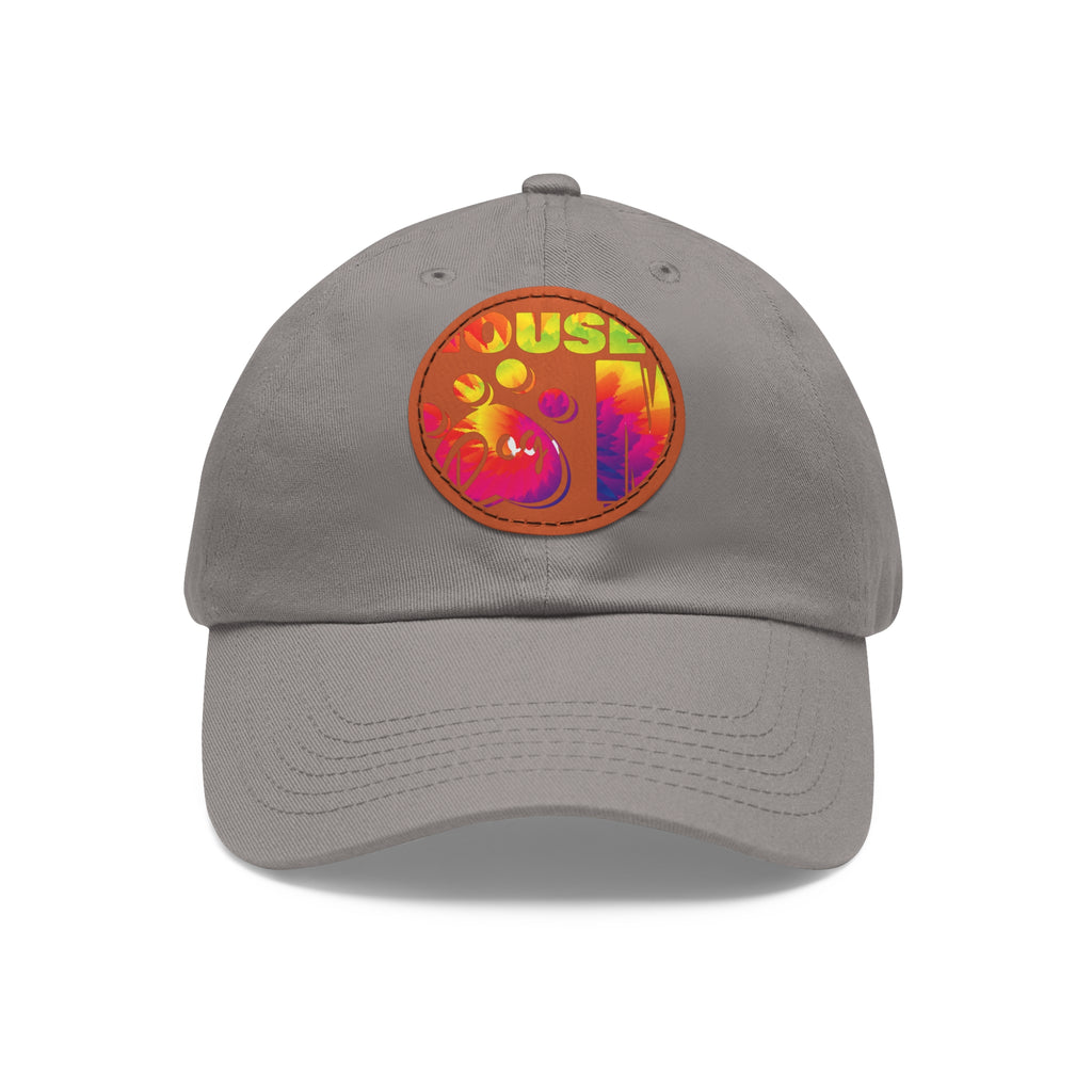 Hat with Leather Patch (Round)