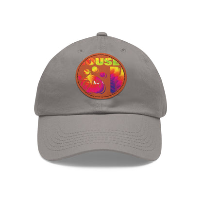 Hat with Leather Patch (Round)