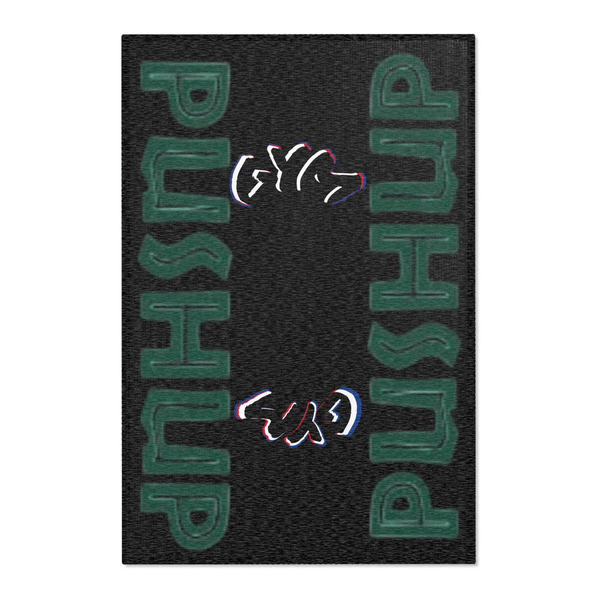 Motivational Gym Area Rug – Push-Up Design for Fitness Enthusiasts