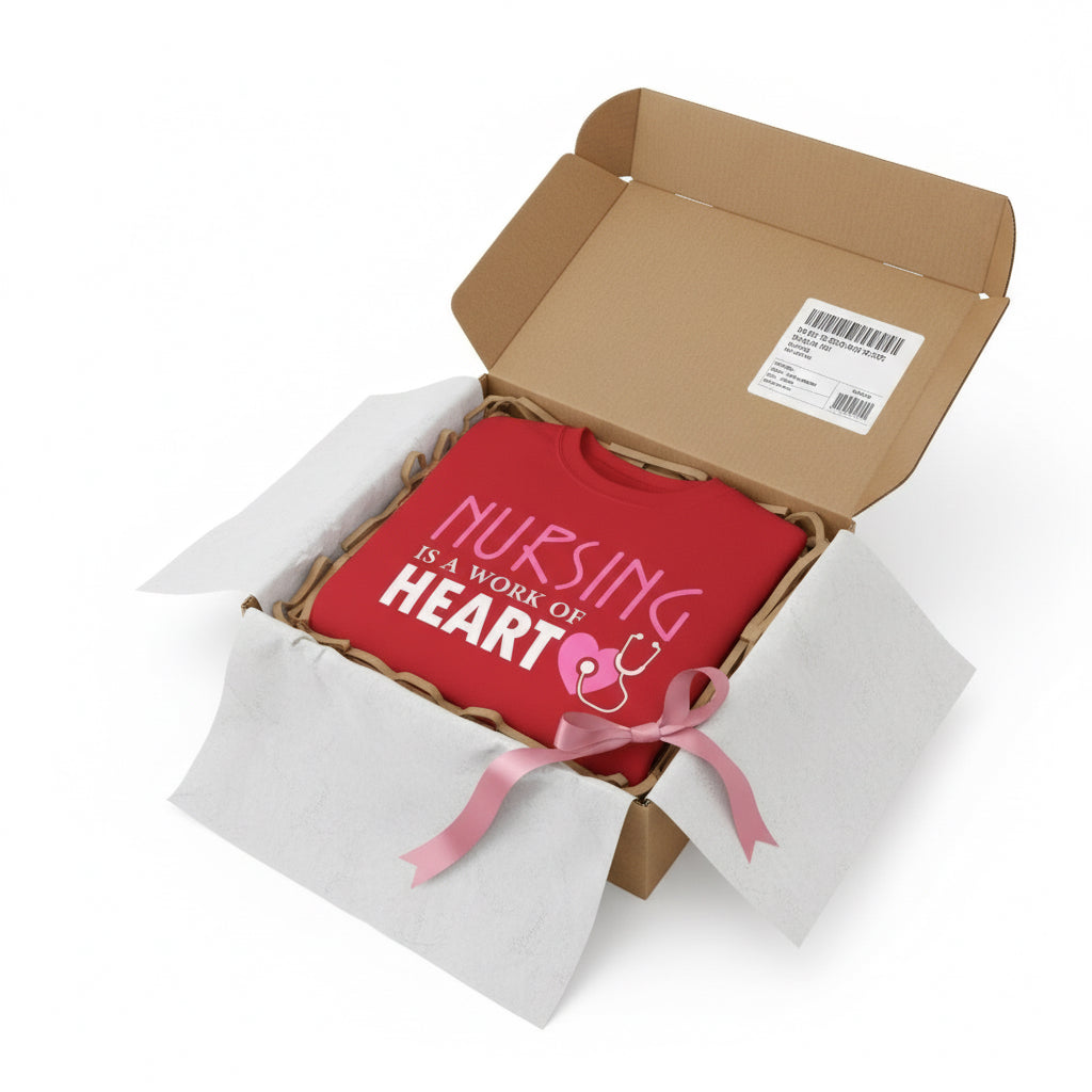 Nursing Is A Work Of Heart Unisex Sweatshirt Printify