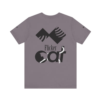 Flicker Cat Graphic Tee - Unisex Jersey Short Sleeve T-Shirt for Cat Lovers
