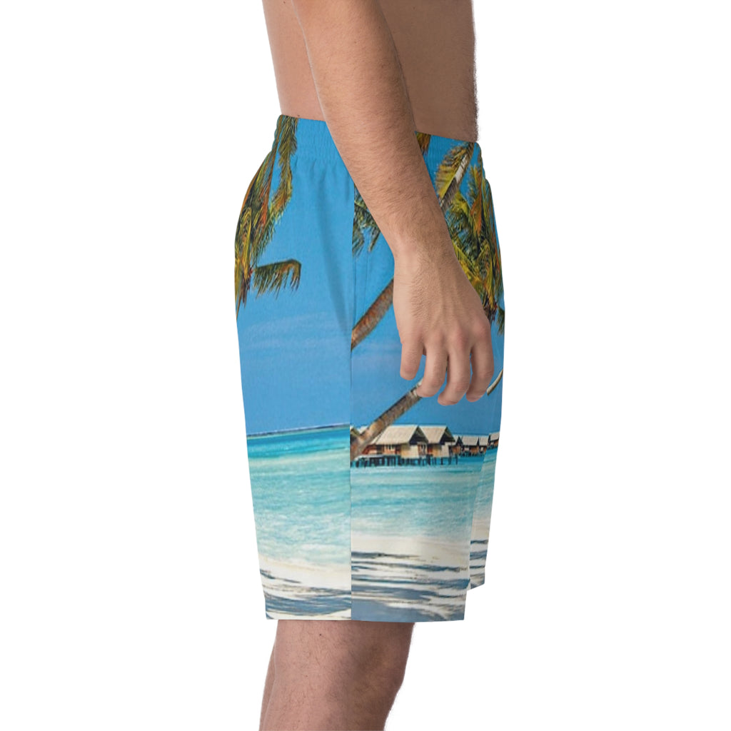 Men's Elastic Beach Shorts (AOP)
