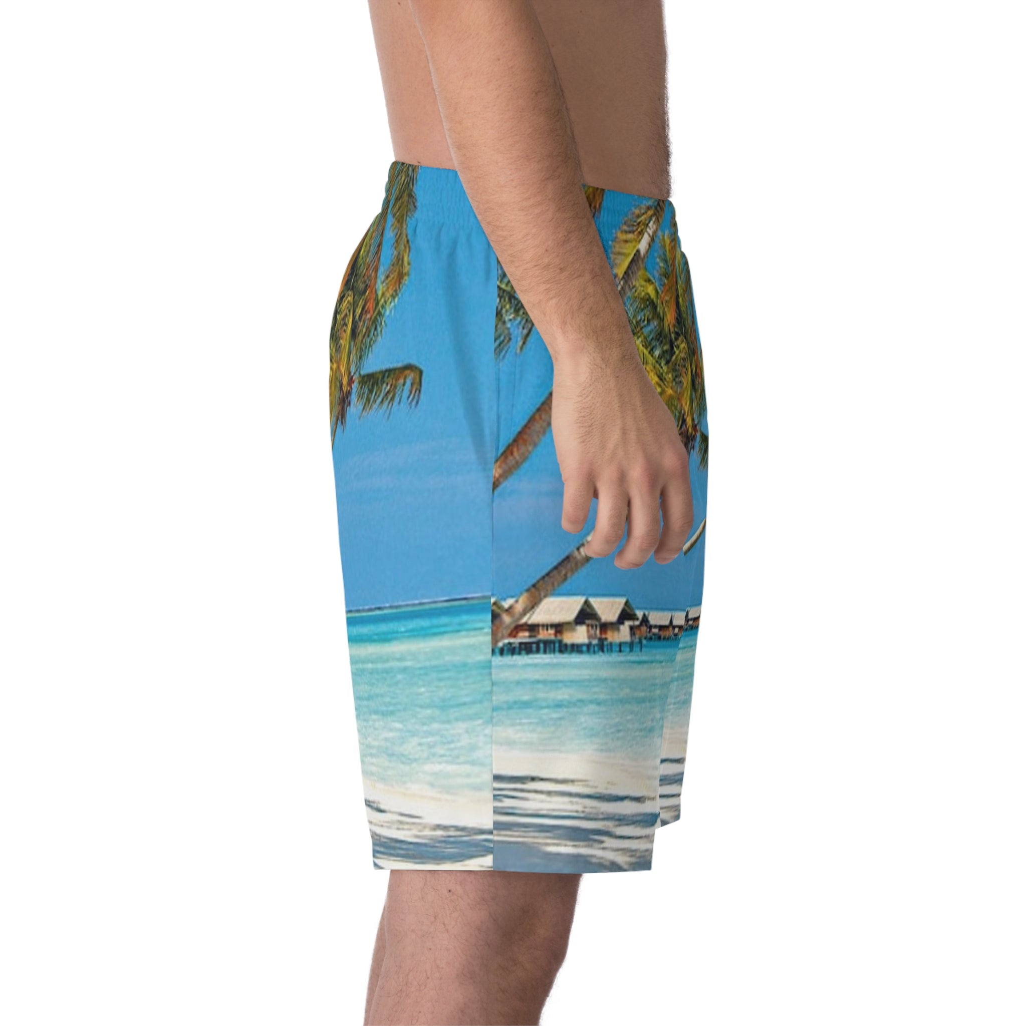 Men's Elastic Beach Shorts (AOP)