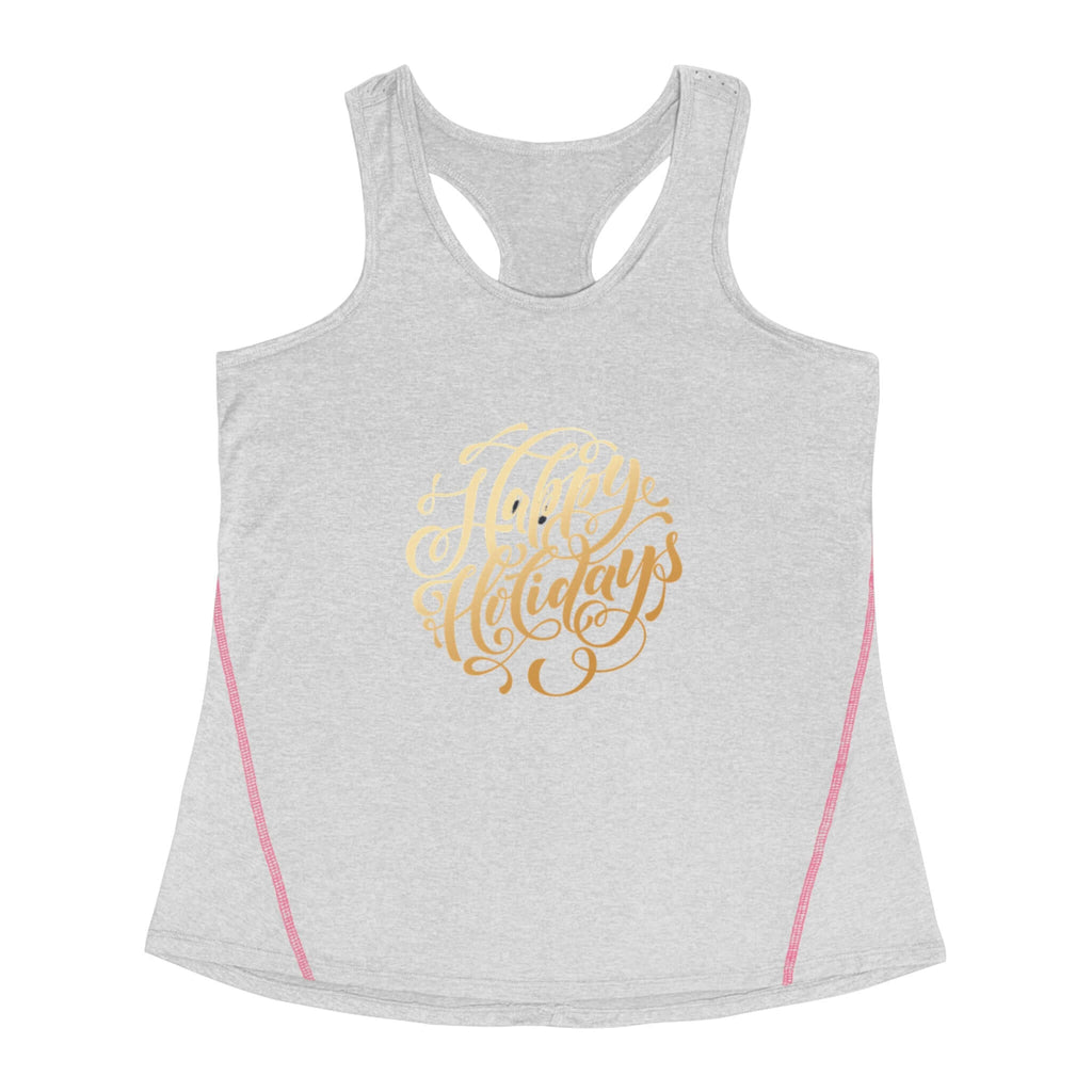 Racerback Sports Top - Happy Holiday Design