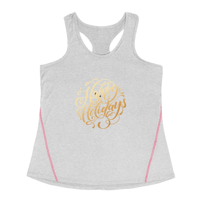 Racerback Sports Top - Happy Holiday Design