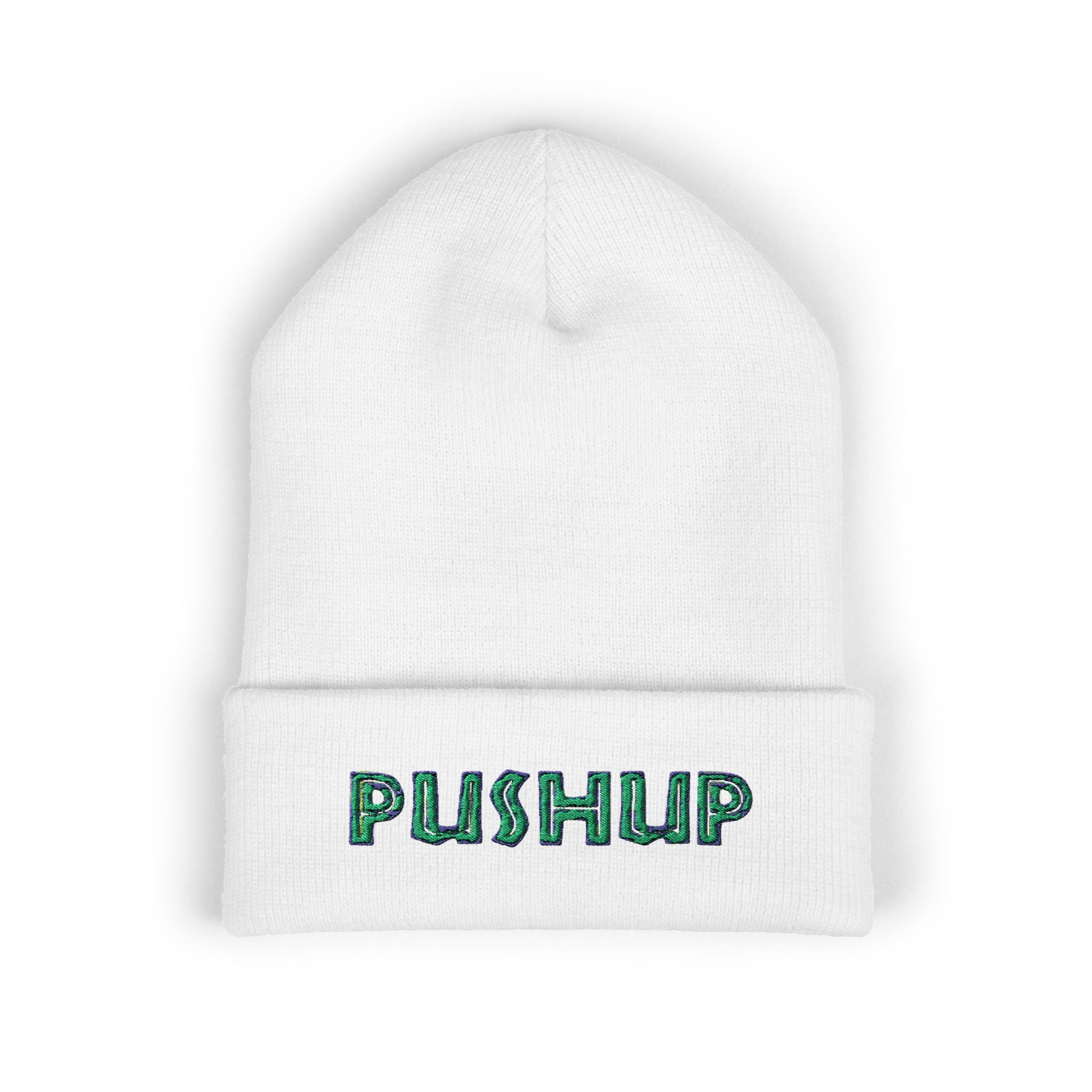 Embroidered Pushup Cuffed Beanie - Stylish Winter Accessory
