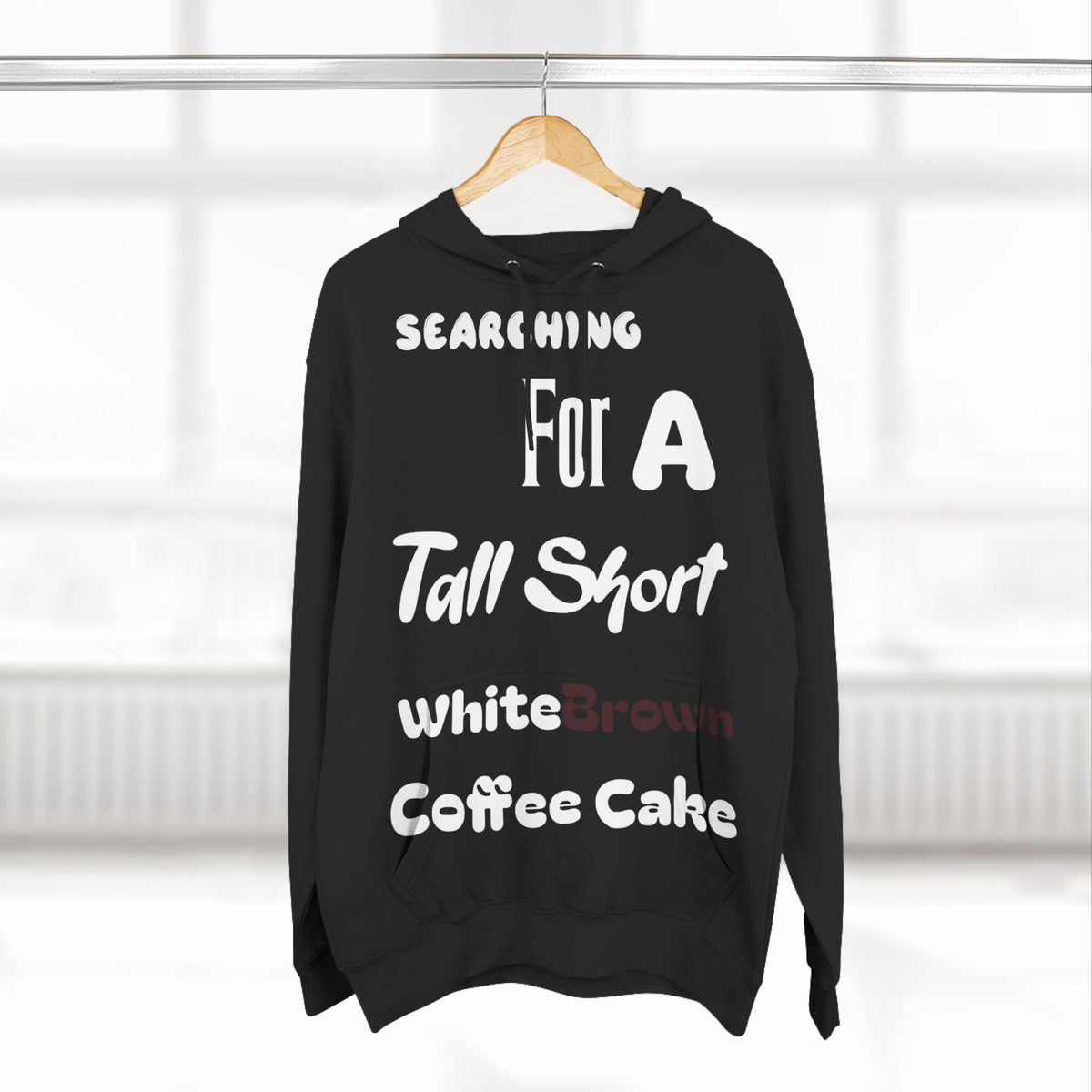 White Brown Coffee Cake Fleece Hoodie