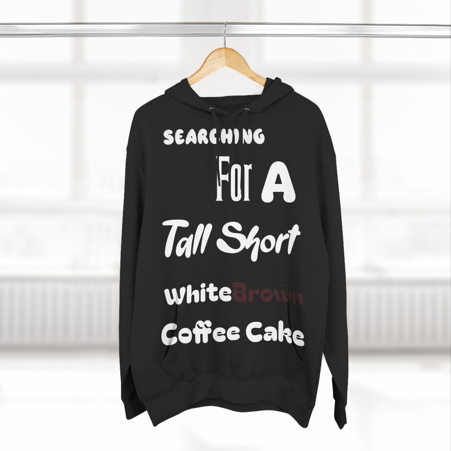 White Brown Coffee Cake Fleece Hoodie