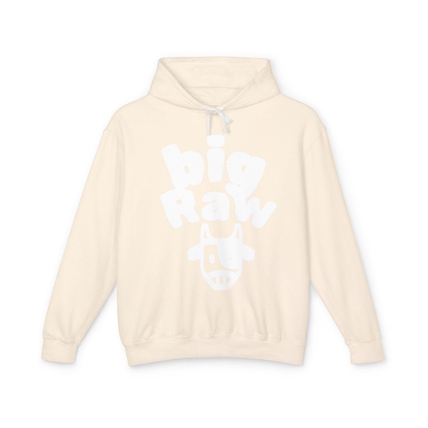 Big Raw Unisex Lightweight Hooded Sweatshirt - Cozy Casual Wear, Perfect for Everyday Use, Gift for Friends, Trendy Hoodie Printify