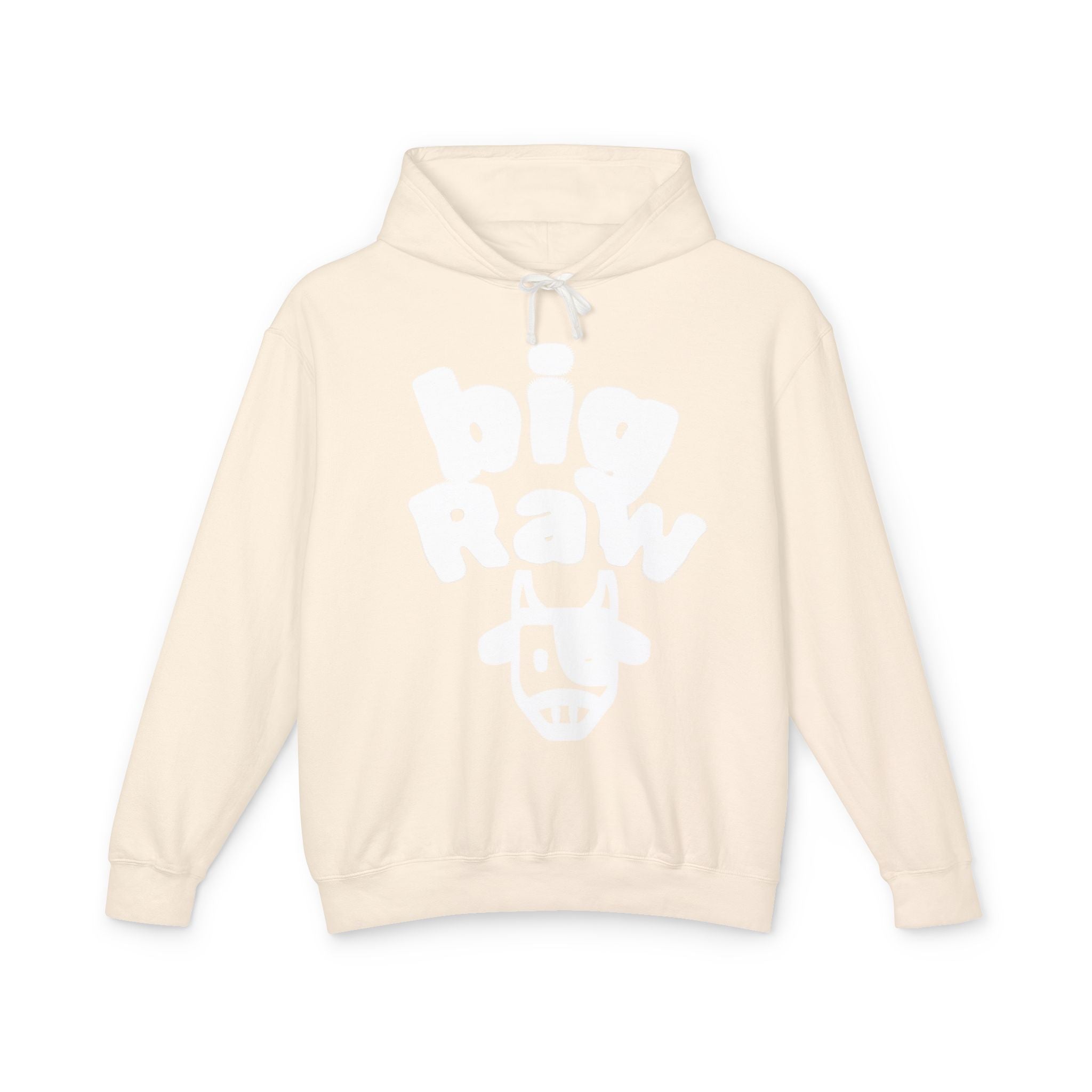 Big Raw Unisex Lightweight Hooded Sweatshirt - Cozy Casual Wear, Perfect for Everyday Use, Gift for Friends, Trendy Hoodie Printify