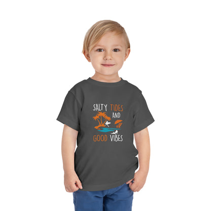 Salty Tides And Good Vibes Toddler Tee