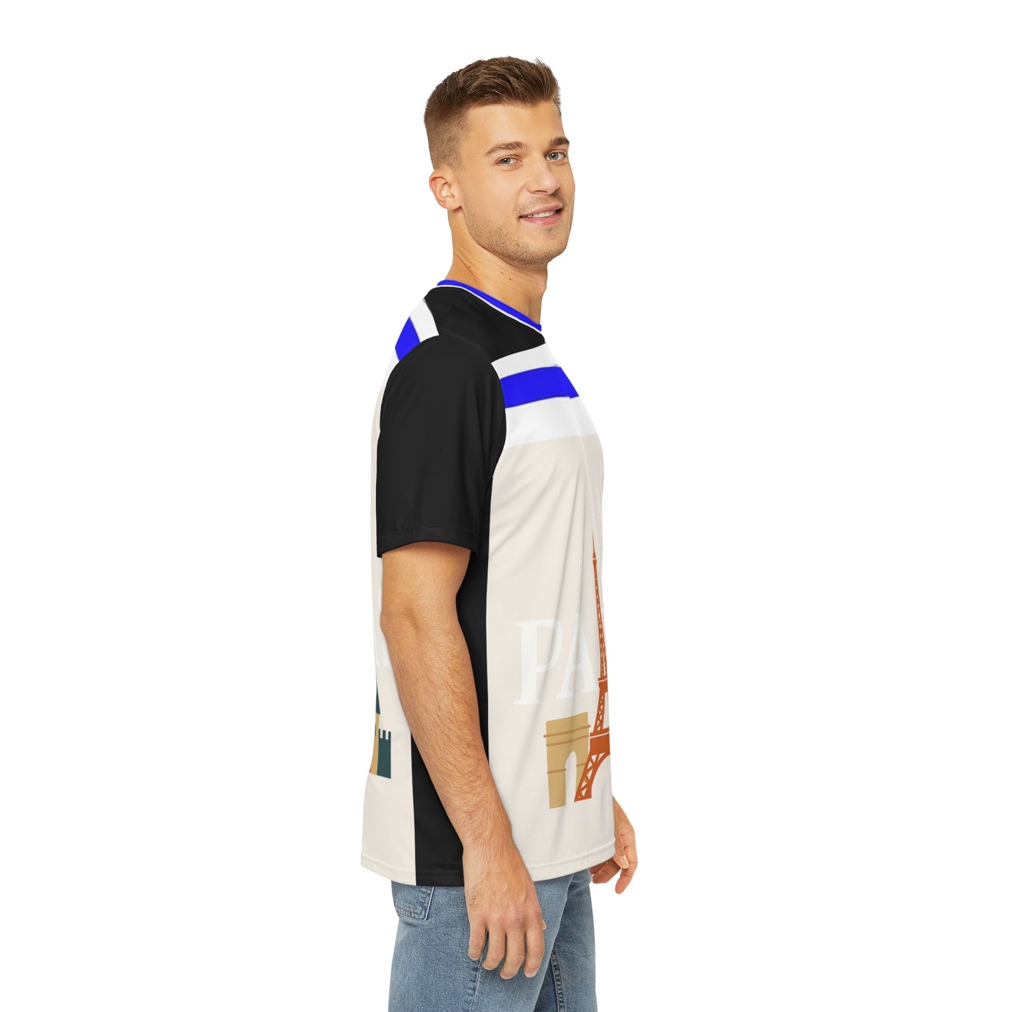 Paris Adventure Men's Tee, Travel Shirt, Summer T-Shirt, Casual Wear, Gift for Travelers, AOP Tee Printify