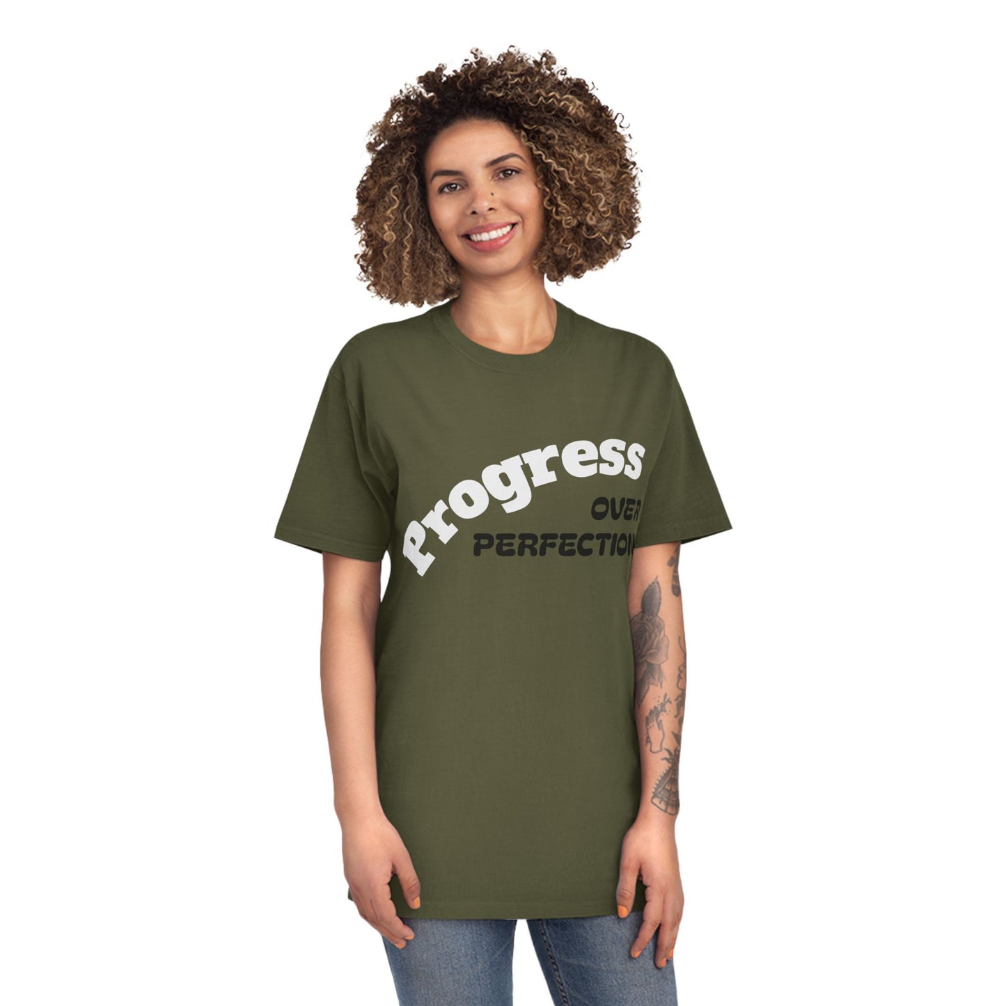 Unisex Faded Shirt - Embrace Progress Over Perfection, Casual Tee, Motivational Apparel, Gift for Growth Mindset, Everyday Wear, [...]