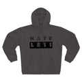 Unisex Hate Less Zip Hoodie - Comfortable & Stylish Sweatshirt for Positive Vibes