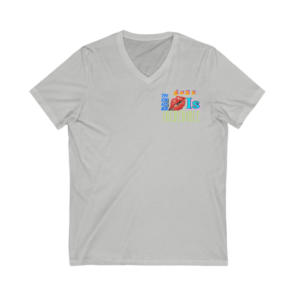 Unisex Jersey Short Sleeve V-Neck Tee