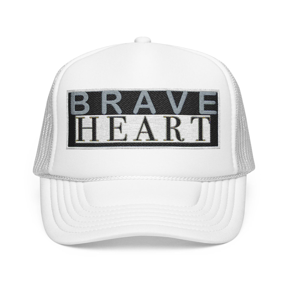 Brave Heart Foam Trucker Hat - Inspirational Cap, Casual Wear, Gift for Him, Adjustable Hat, Outdoor Fashion