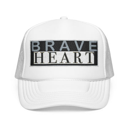Brave Heart Foam Trucker Hat - Inspirational Cap, Casual Wear, Gift for Him, Adjustable Hat, Outdoor Fashion