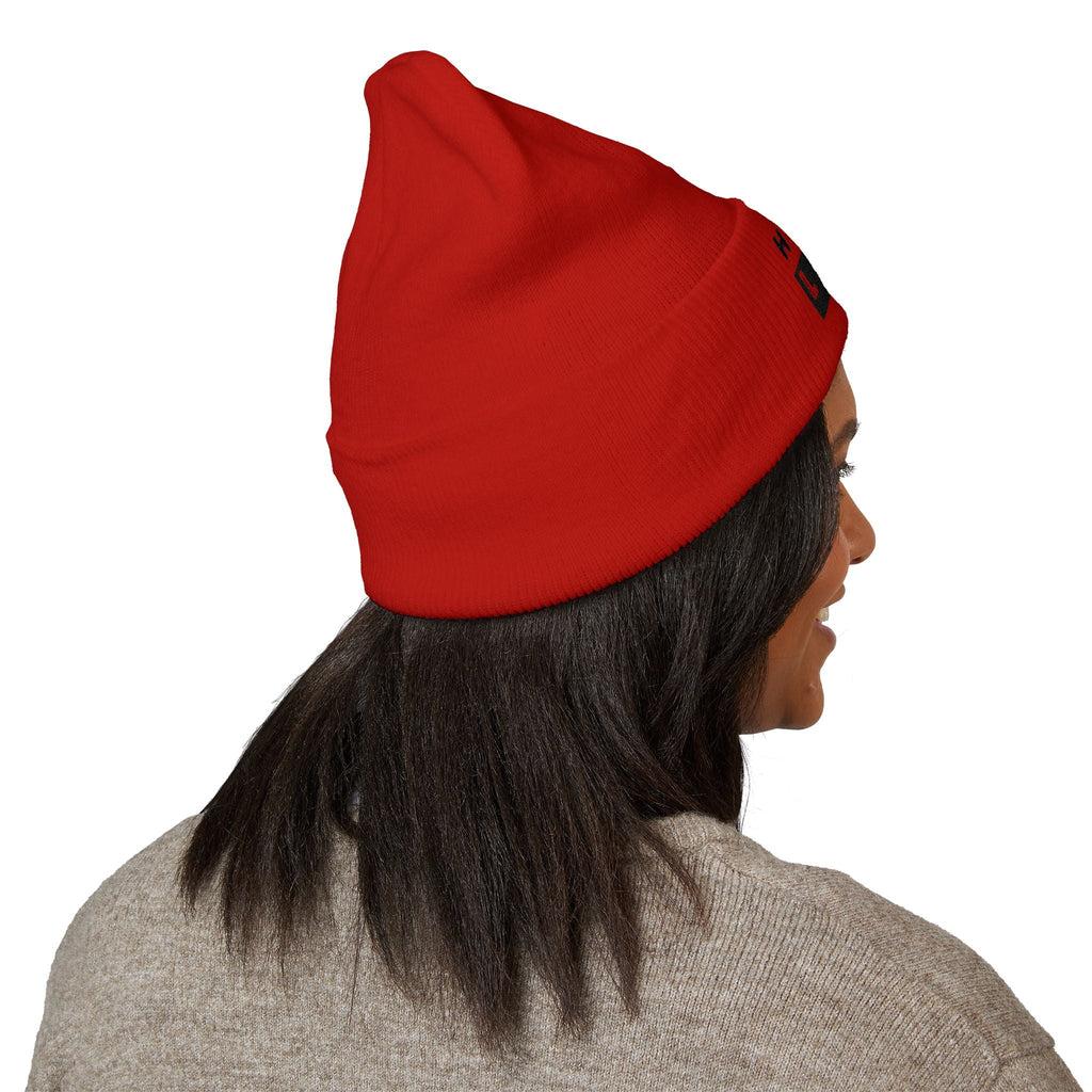 Hate Less Classic Cuffed Beanie - Stylish Winter Hat for Positive Vibes Printify