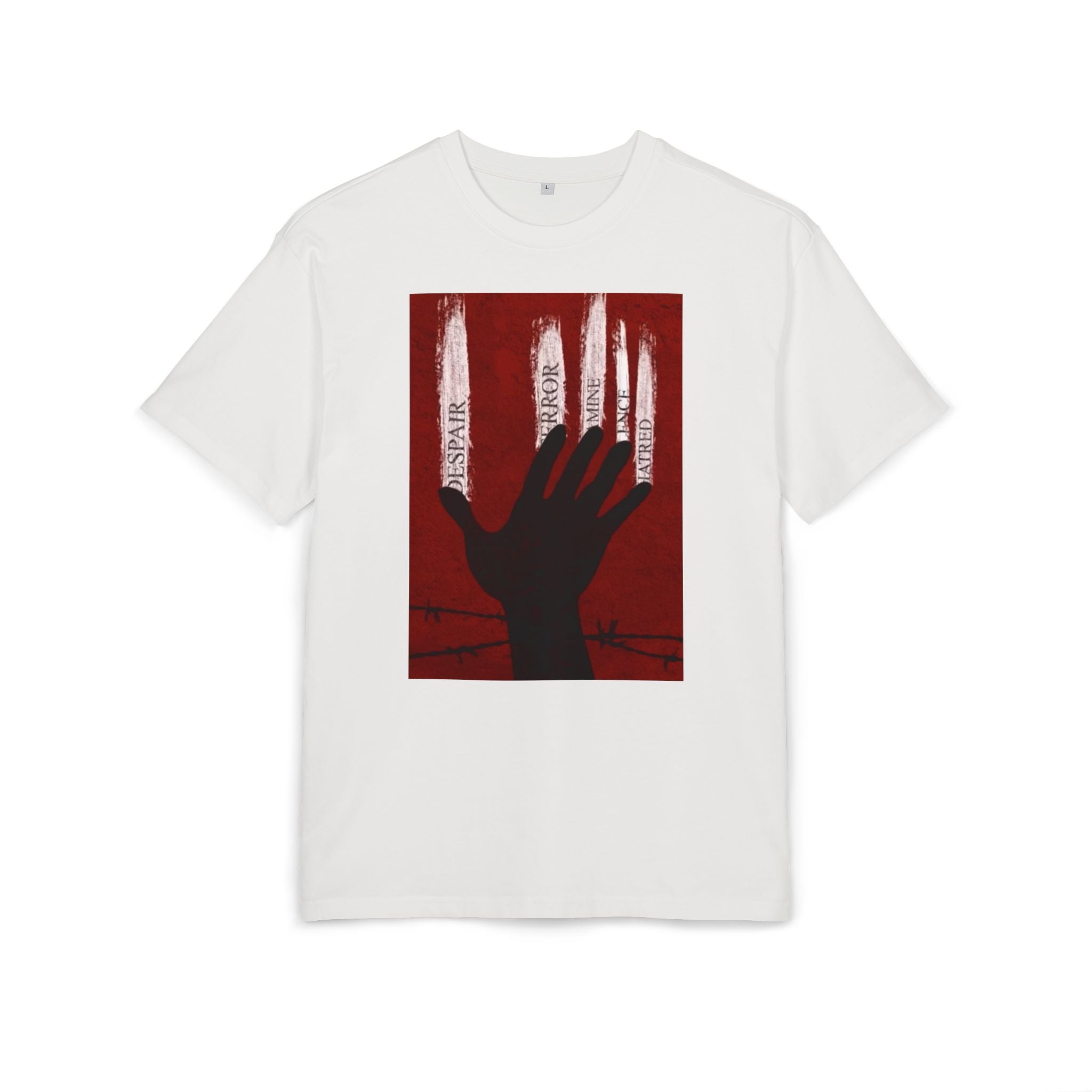 Bold Artistic Oversized Tee, Grunge Style Graphic Shirt, Unisex Urban Fashion, Statement Tee for Streetwear, Gift for Art Lovers Printify