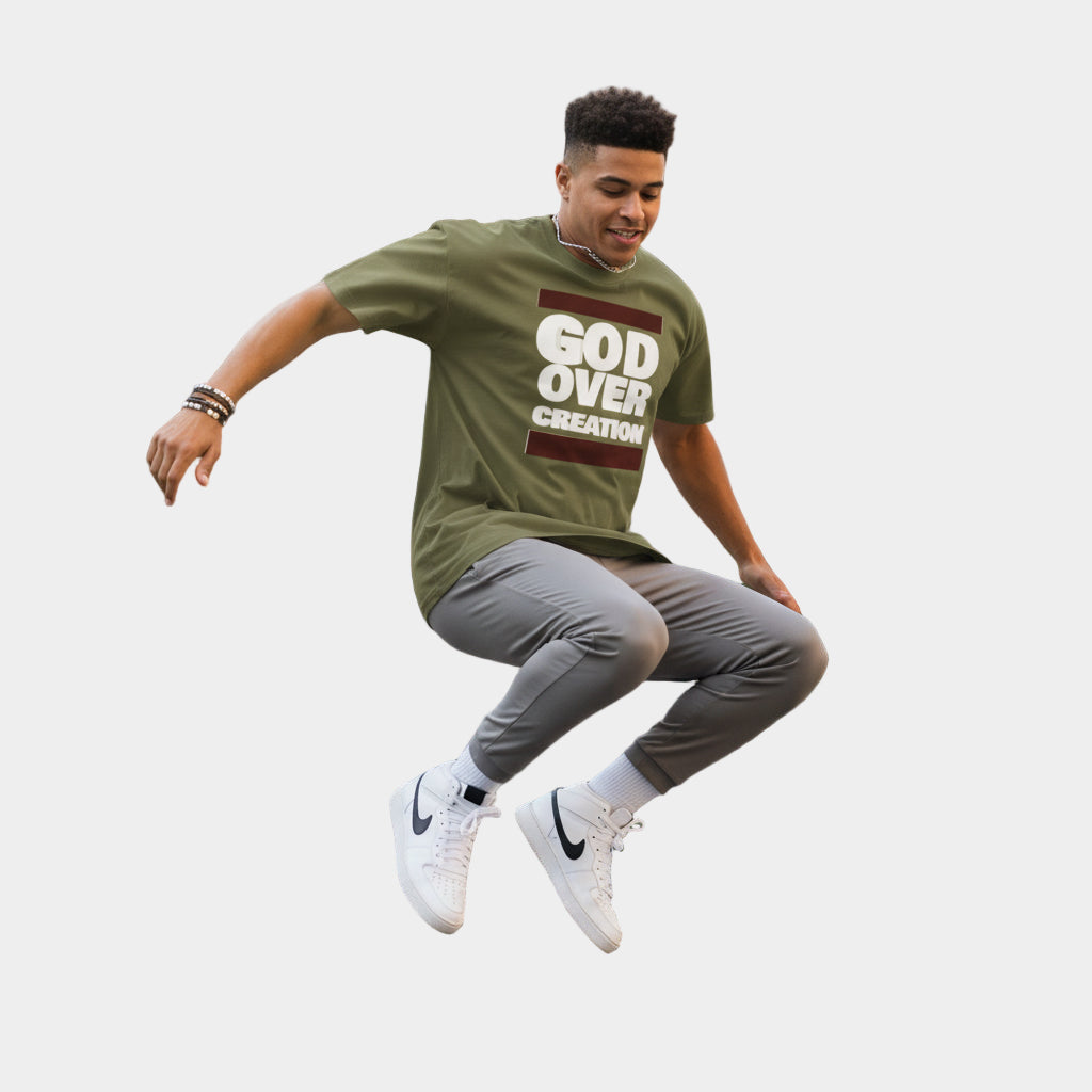 T-Shirt - Unisex Ultra Heavy Cotton Box Tee - God over Creation Printify