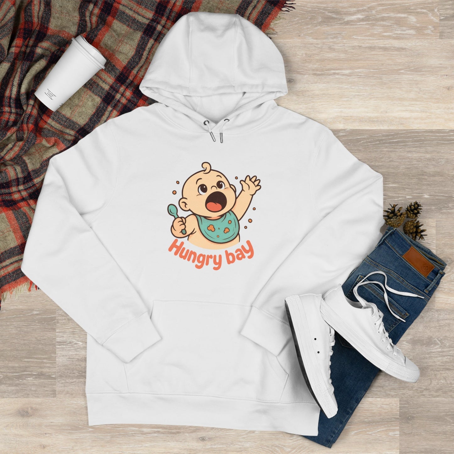 Cute Baby Feeding Hoodie Printify
