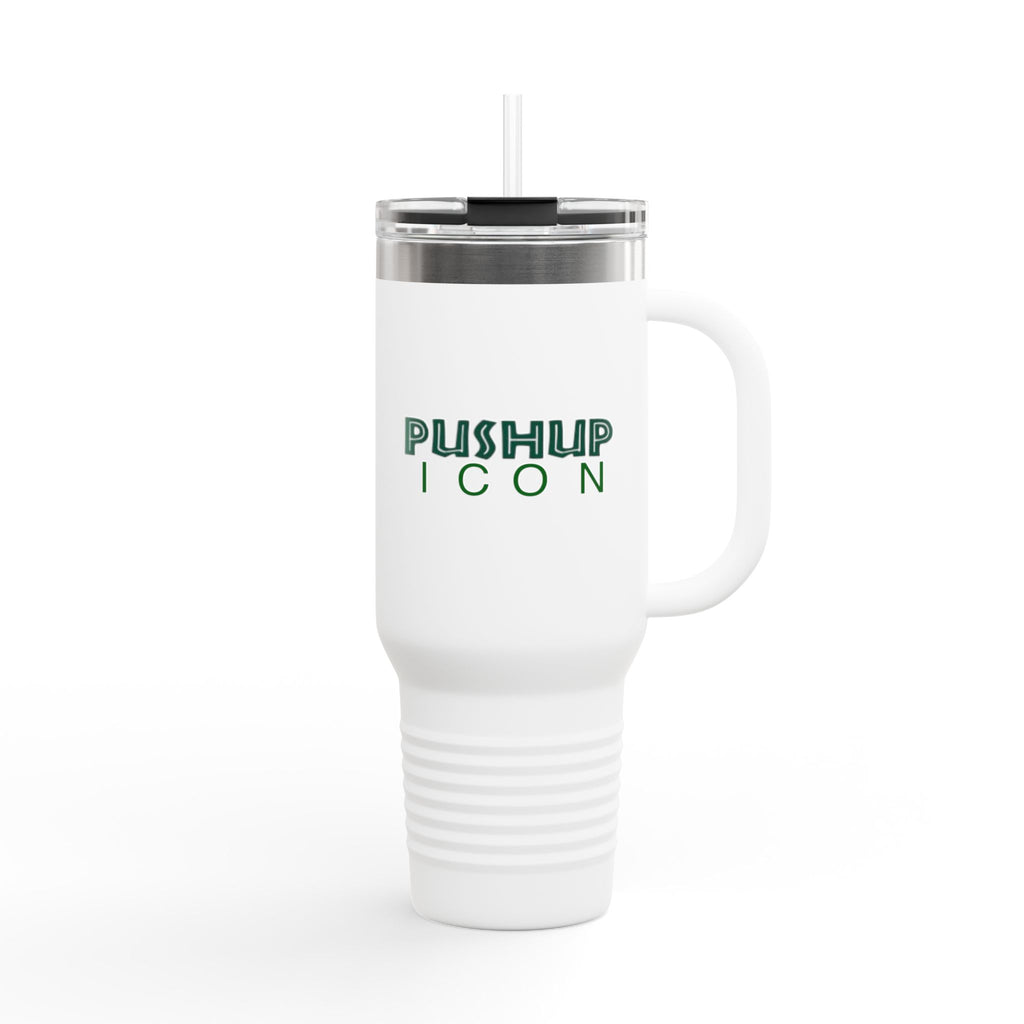 Inspirational Insulated Travel Mug - 40oz with Pushup Icon Design