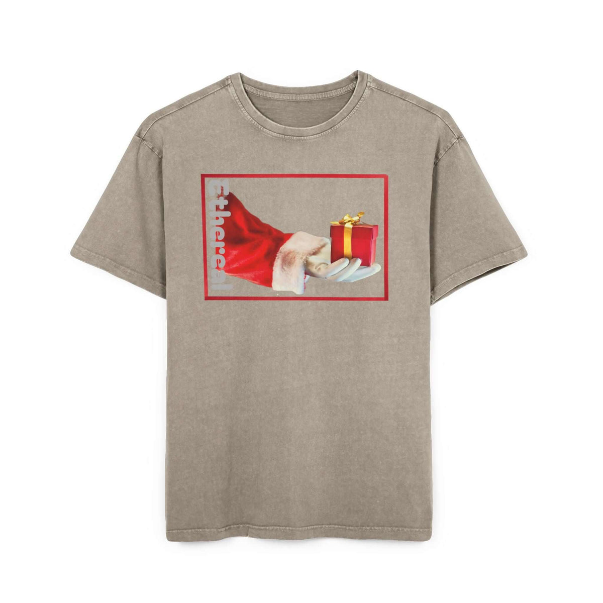 Tee Santa Claus Acid Washed Men's Oversize Heavy