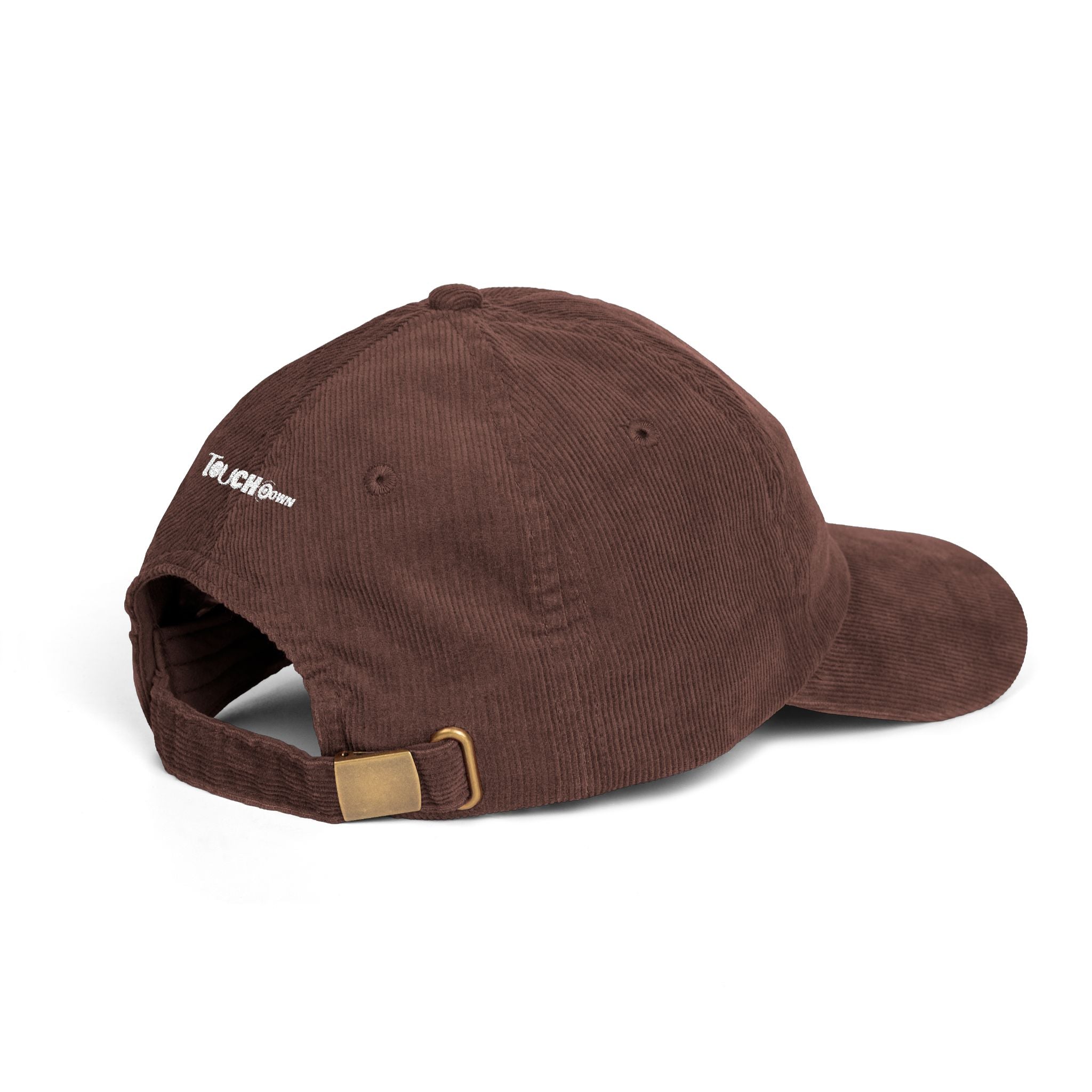 Touchdown Corduroy Cap, Embroidered Sports Hat, Casual Look, Gift for Sports Lovers, Year-round Accessory, Unisex Style