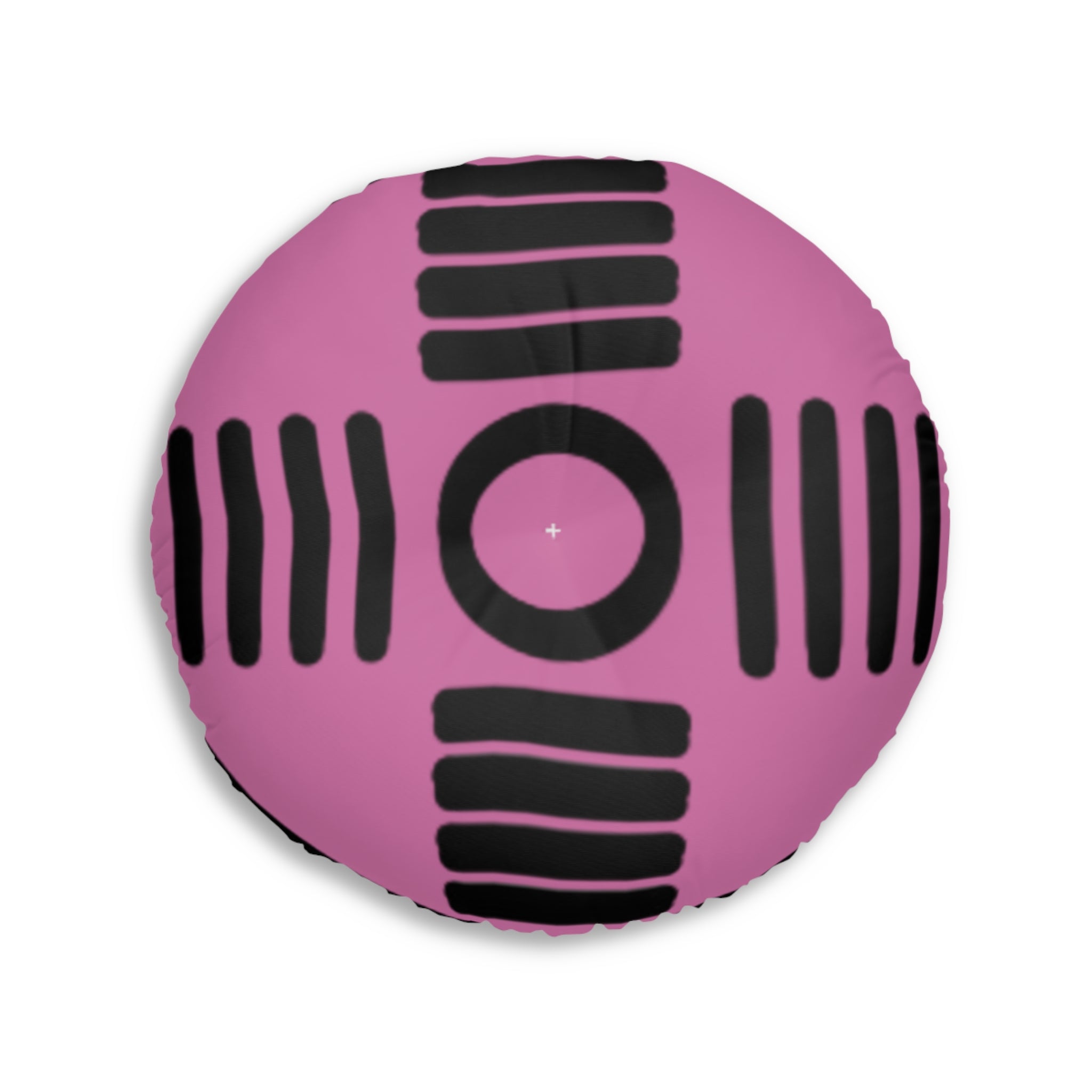 Pink Round Tufted Floor Pillow, Bohemian Decor, Lounge Cushion, Yoga Pillow, Meditation Cushion, Floor Seating