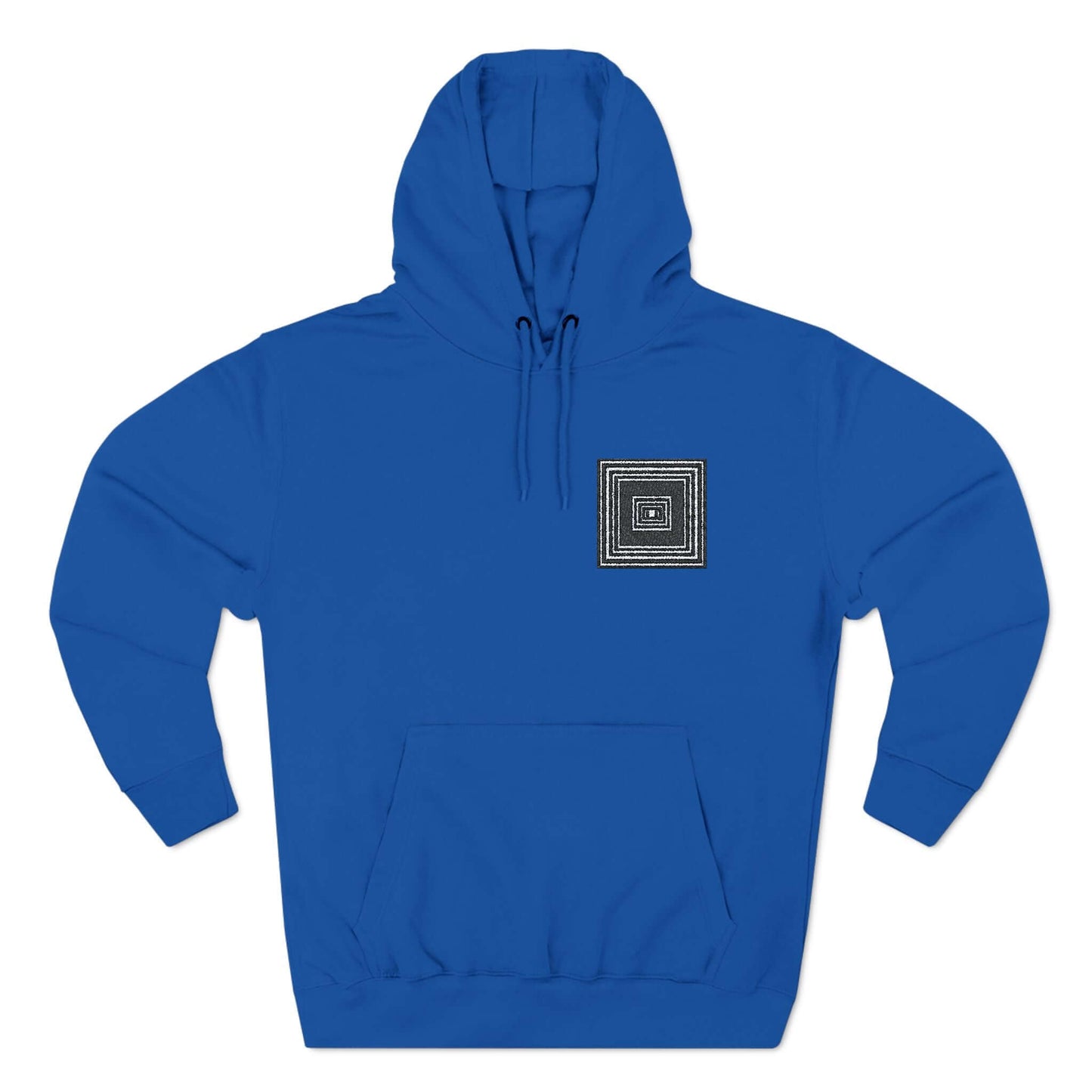 Fleece Hoodie with Quadrat Embroidery