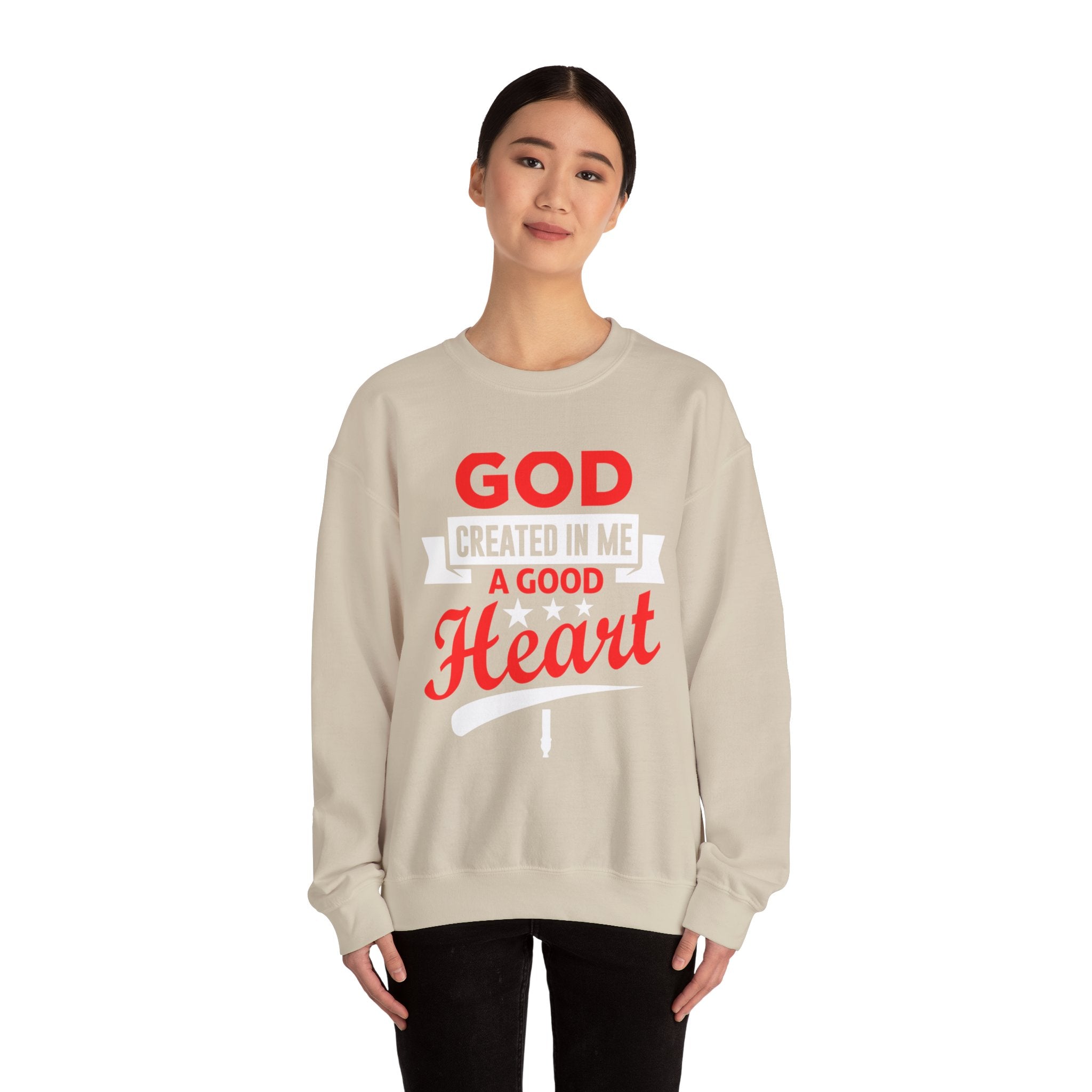 Dieu a créé en moi un sweat-shirt unisexe au bon cœur 