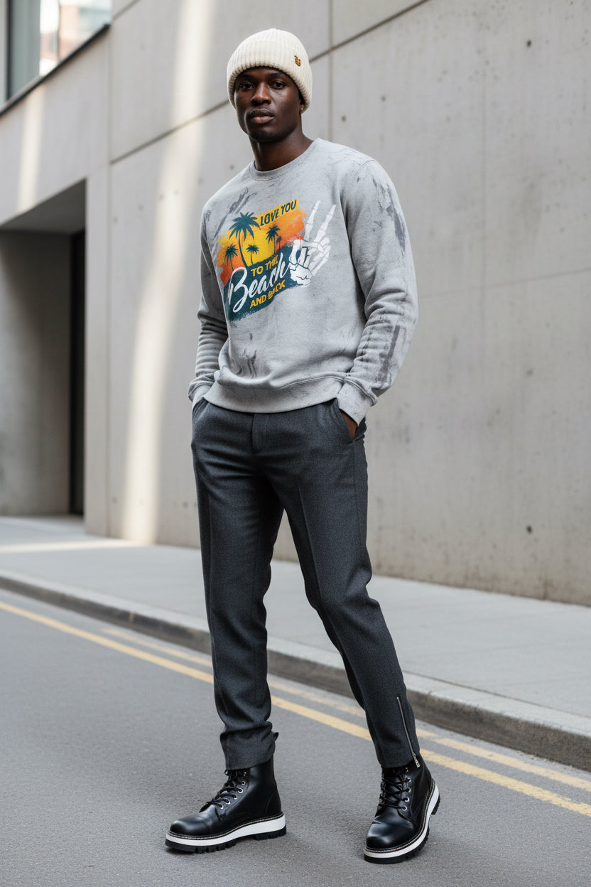 Beach Trip Crewneck Sweatshirt — “to the beach and back”