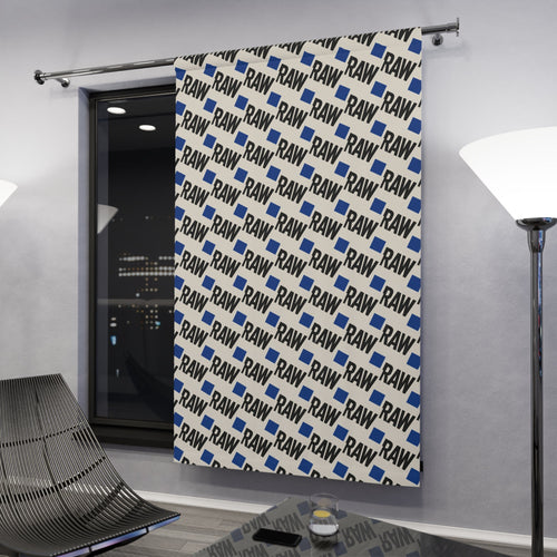 RAW Pattern Window Curtains | Modern Decor, Stylish Drapes, Home Interior, Living Room Accessory, Trendy Curtain Panel Printify