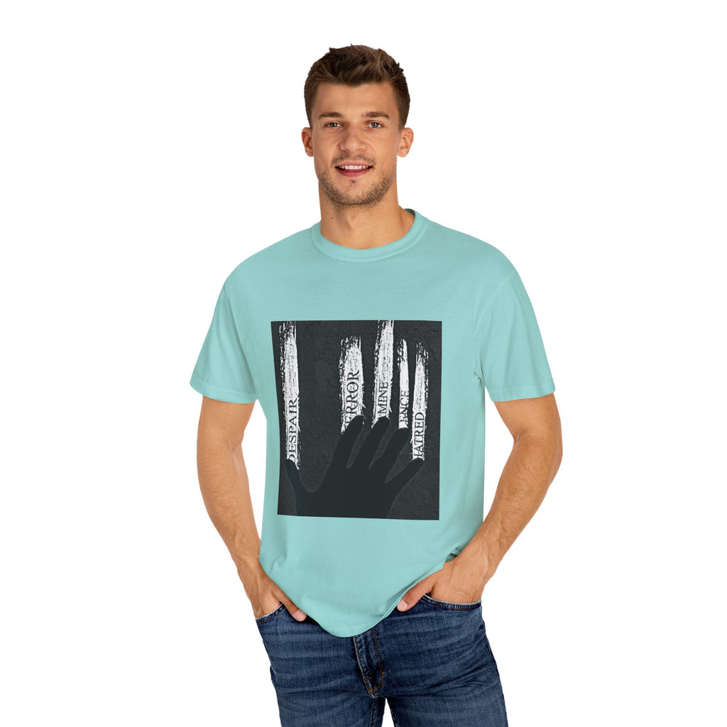 Garment-Dyed T-shirt, Unisex Black Graphic Tee, Motivational Shirt, Casual Streetwear, Perfect Gift for Friends Printify