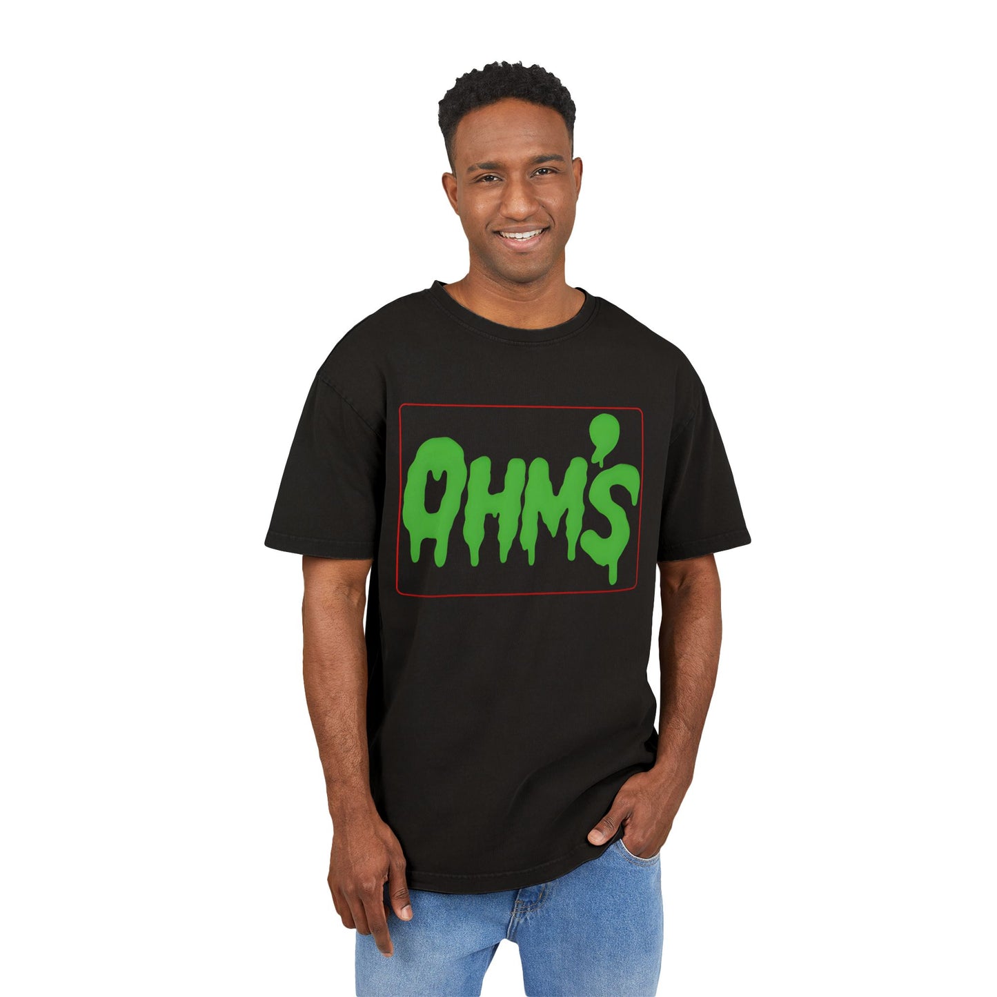 T-Shirt Olm’s Mann Acid Washed Heavy Oversize Tee for Men