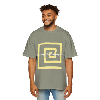 Oversized Tee - Kindness is a Super Power Graphic Design Shirt for Men Printify