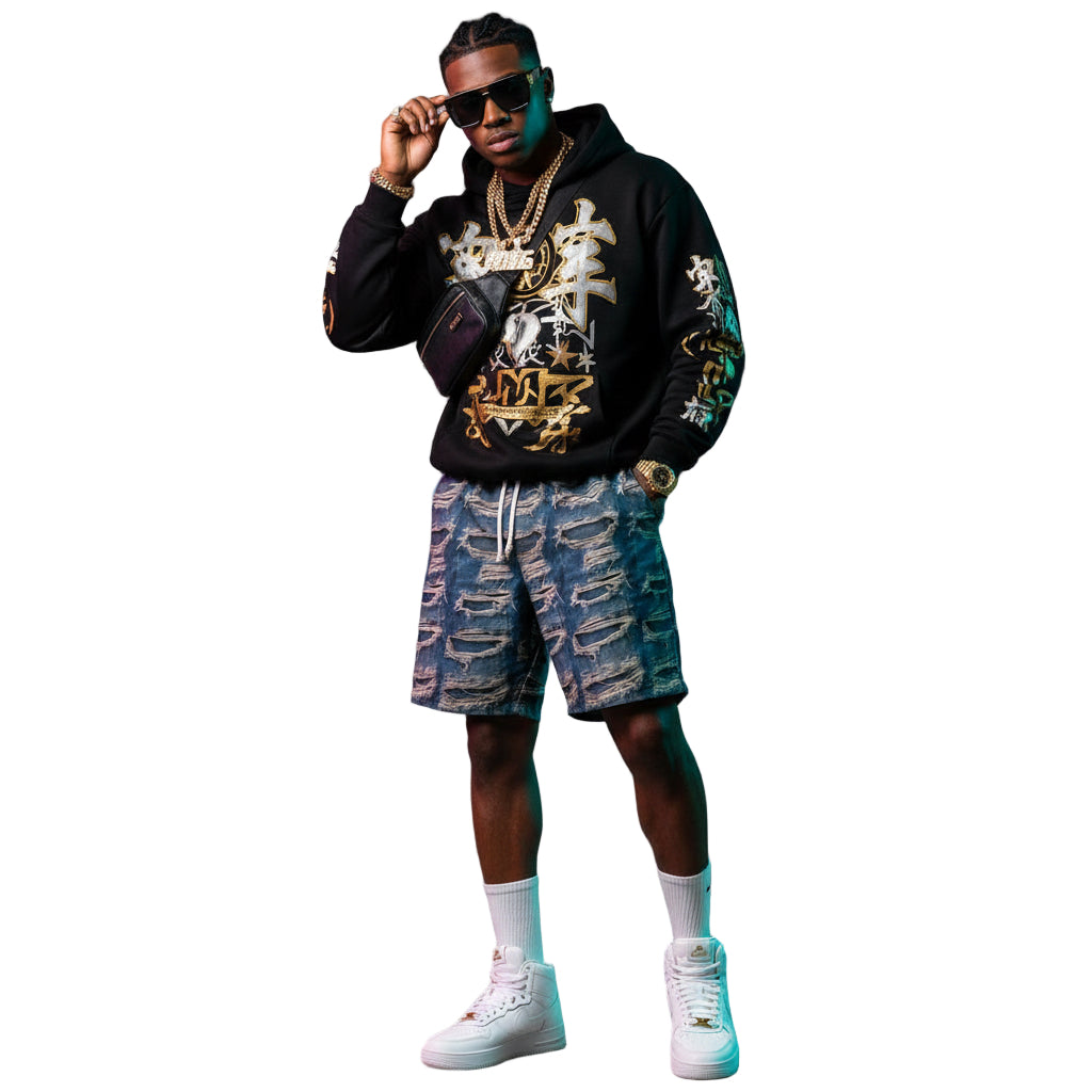 Denim-Inspired Unisex Swim Shorts, Cool Beachwear, Summer Essentials, Vacation Outfit, Stylish Swim Trunks, Perfect for Pool Parties Printify