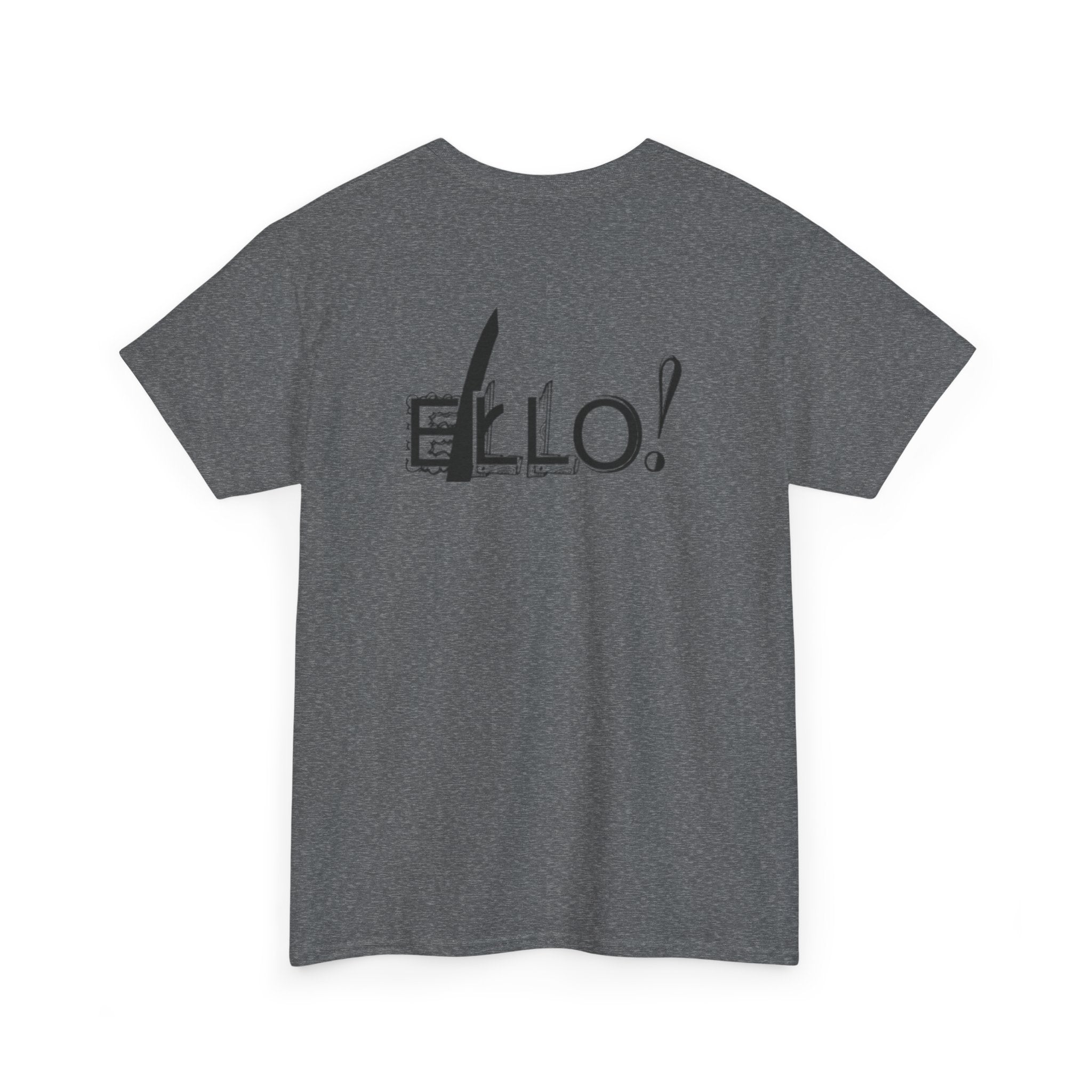 Funny Unisex Heavy Cotton Tee - "ELLO!" Graphic Shirt for Casual Days