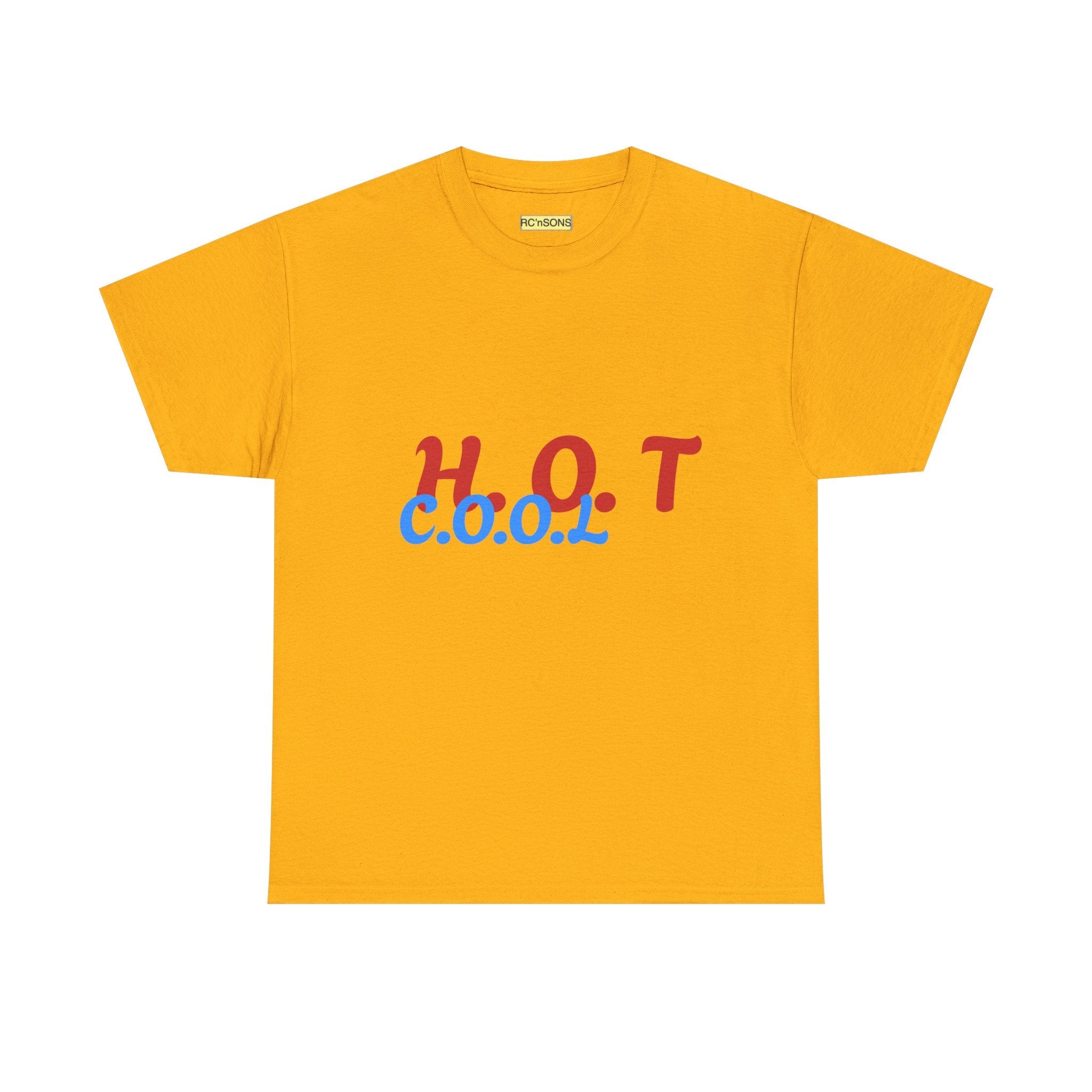 Cool & Trendy Unisex Heavy Cotton Tee - H.O.T. C.O.O.L. Graphic Shirt, Casual Wear, Gift for Friends, Summer Style, Streetwear Printify