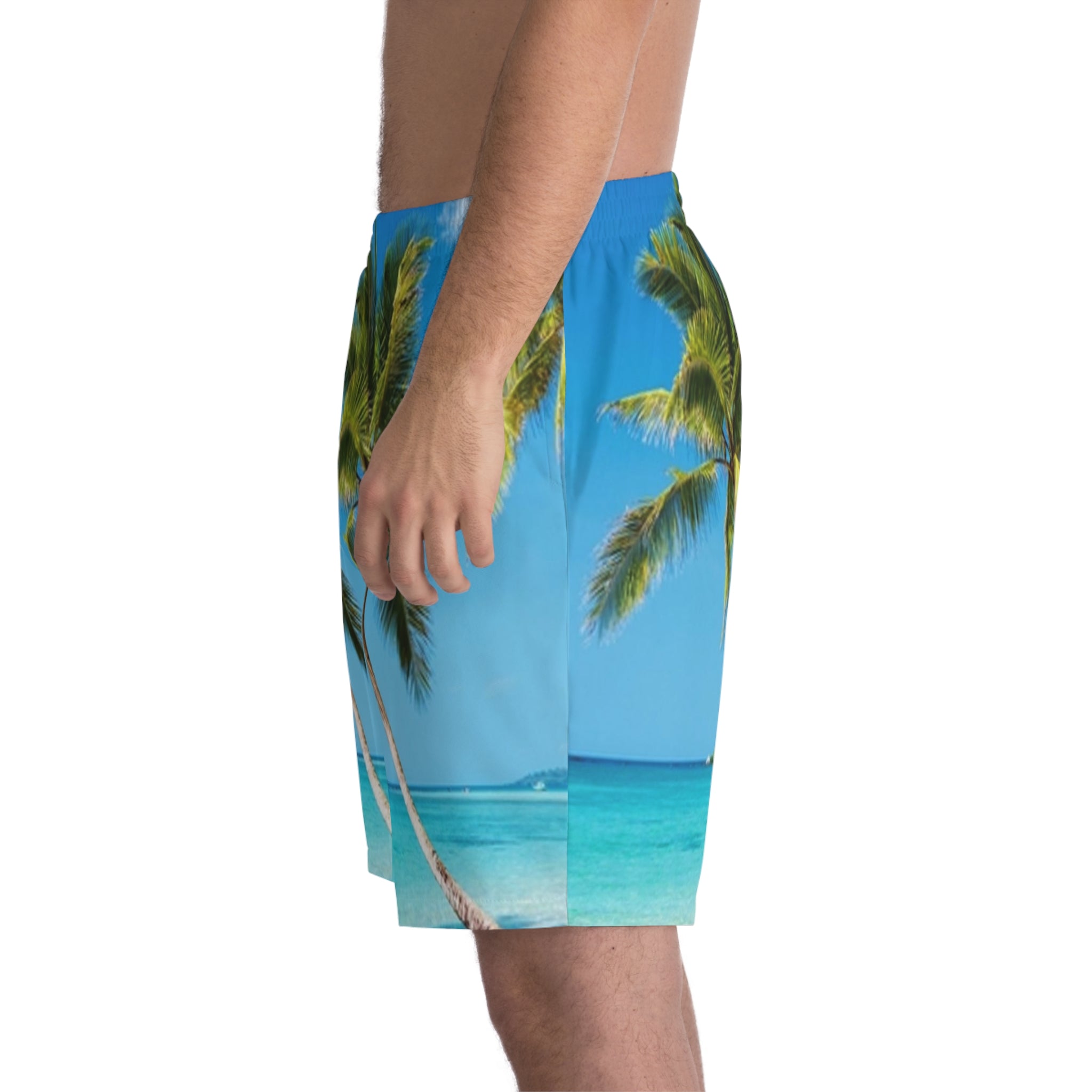 Men's Elastic Beach Shorts (AOP)