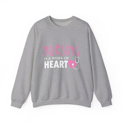 Nursing Is A Work Of Heart Unisex Sweatshirt Printify