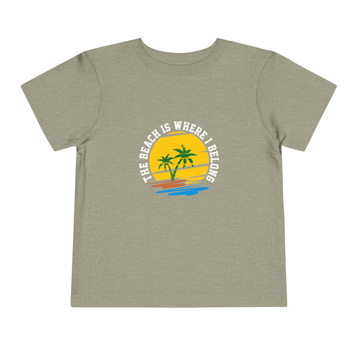 La plage est là où j’appartiens T-shirt pour tout-petits 