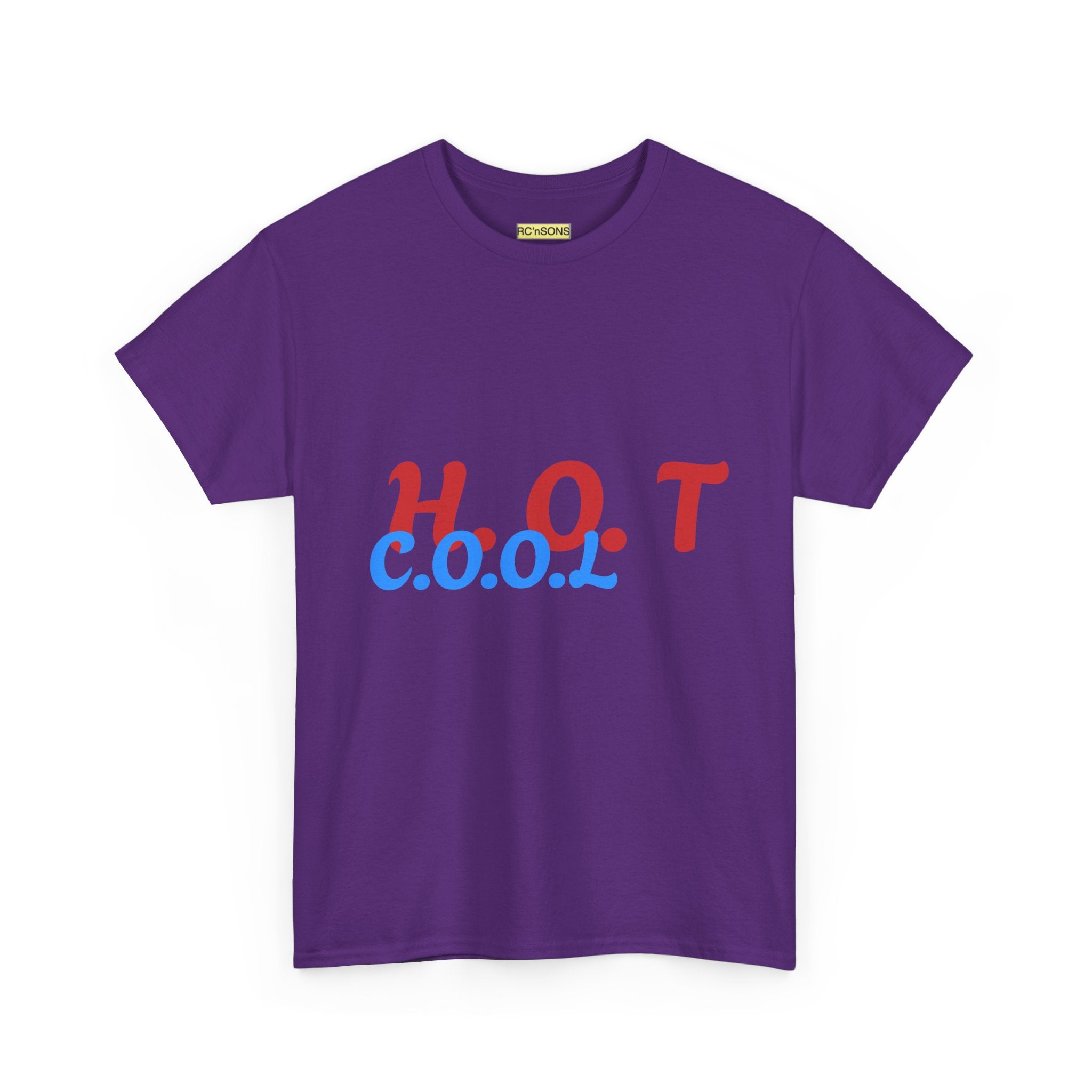 Cool & Trendy Unisex Heavy Cotton Tee - H.O.T. C.O.O.L. Graphic Shirt, Casual Wear, Gift for Friends, Summer Style, Streetwear Printify