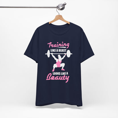 S’entraîner comme une bête ressemble à un tee-shirt unisexe de beauté 