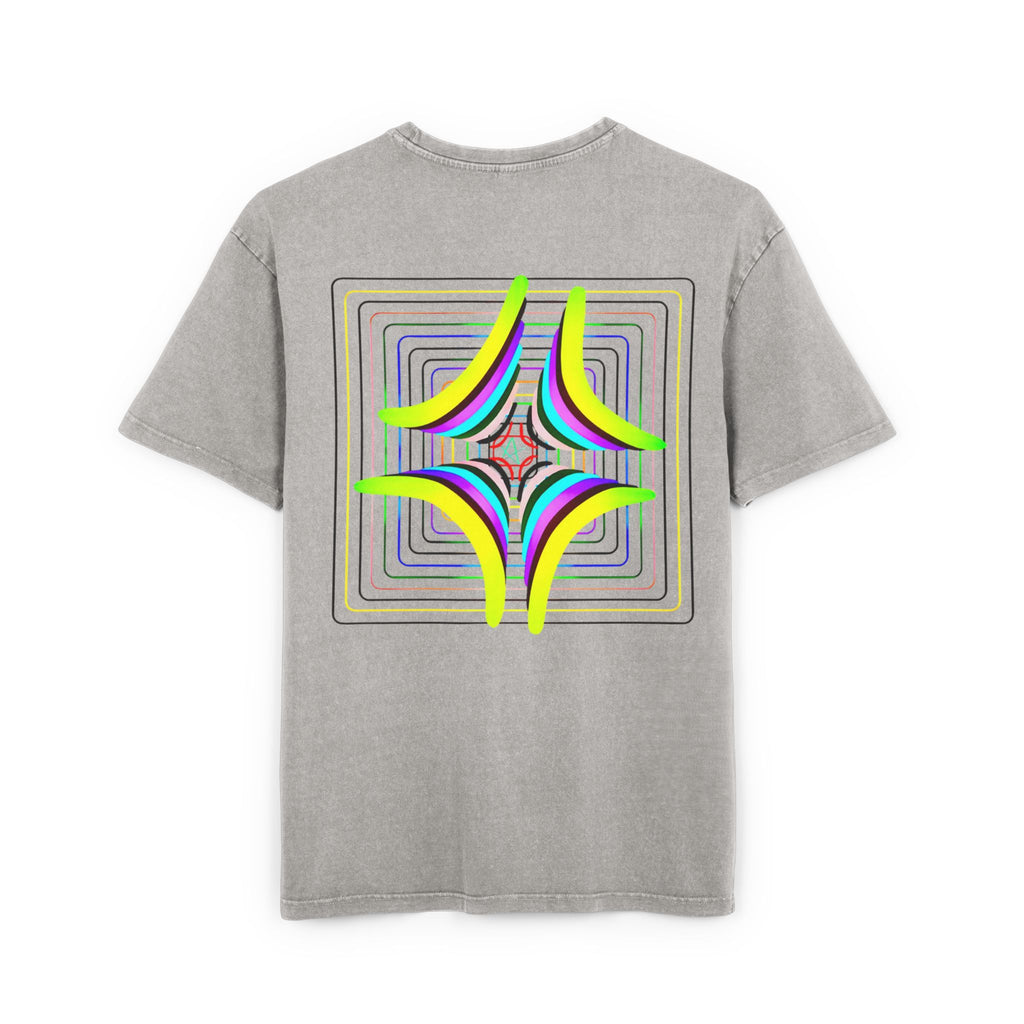 Acid Washed Heavy Oversize Tee-Rainbow 2024