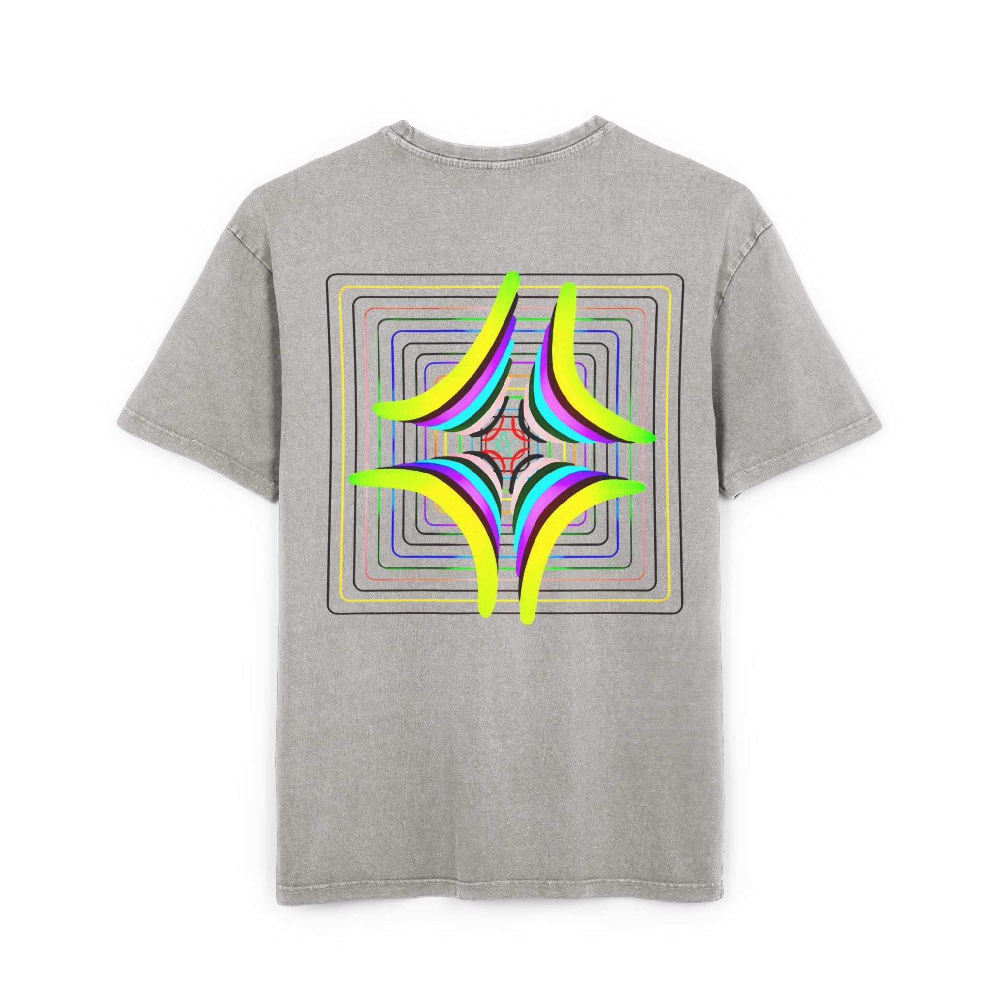Acid Washed Heavy Oversize Tee-Rainbow 2024